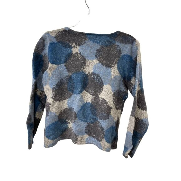 Women's Carole Little Blue Angora Rabbit Hair Lambwool Blend Sweater Size Large - Picture 3 of 3